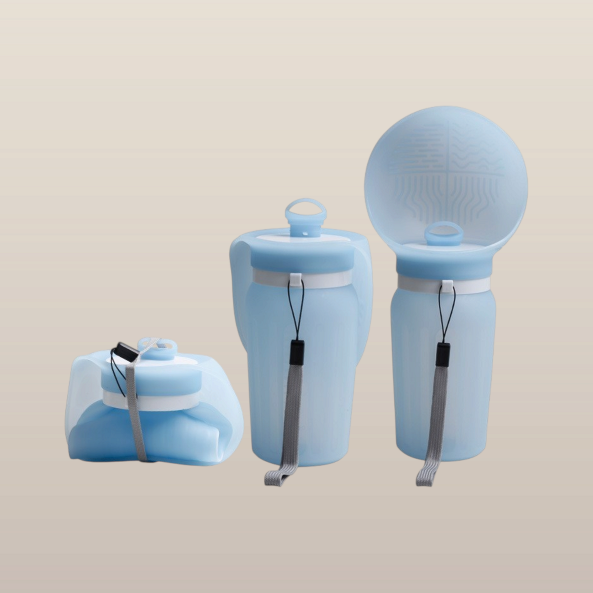 Botella de agua portátil de silicona a prueba de fugas - esencial para viajar - 550 ml