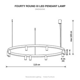 FOURTY ROUND XI LED-Pendelleuchte in Marineblau