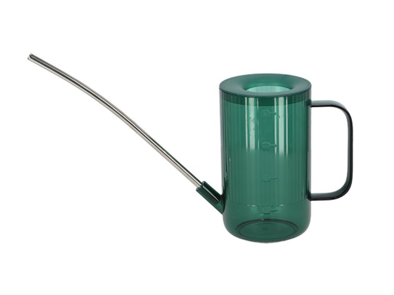 Rippenwässerung kann - 22 cm - Kunststoff mit Edelstahlauslauf - grau