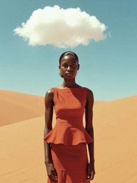 Colombina rood en oranje gestreepte gelegenheidstop
