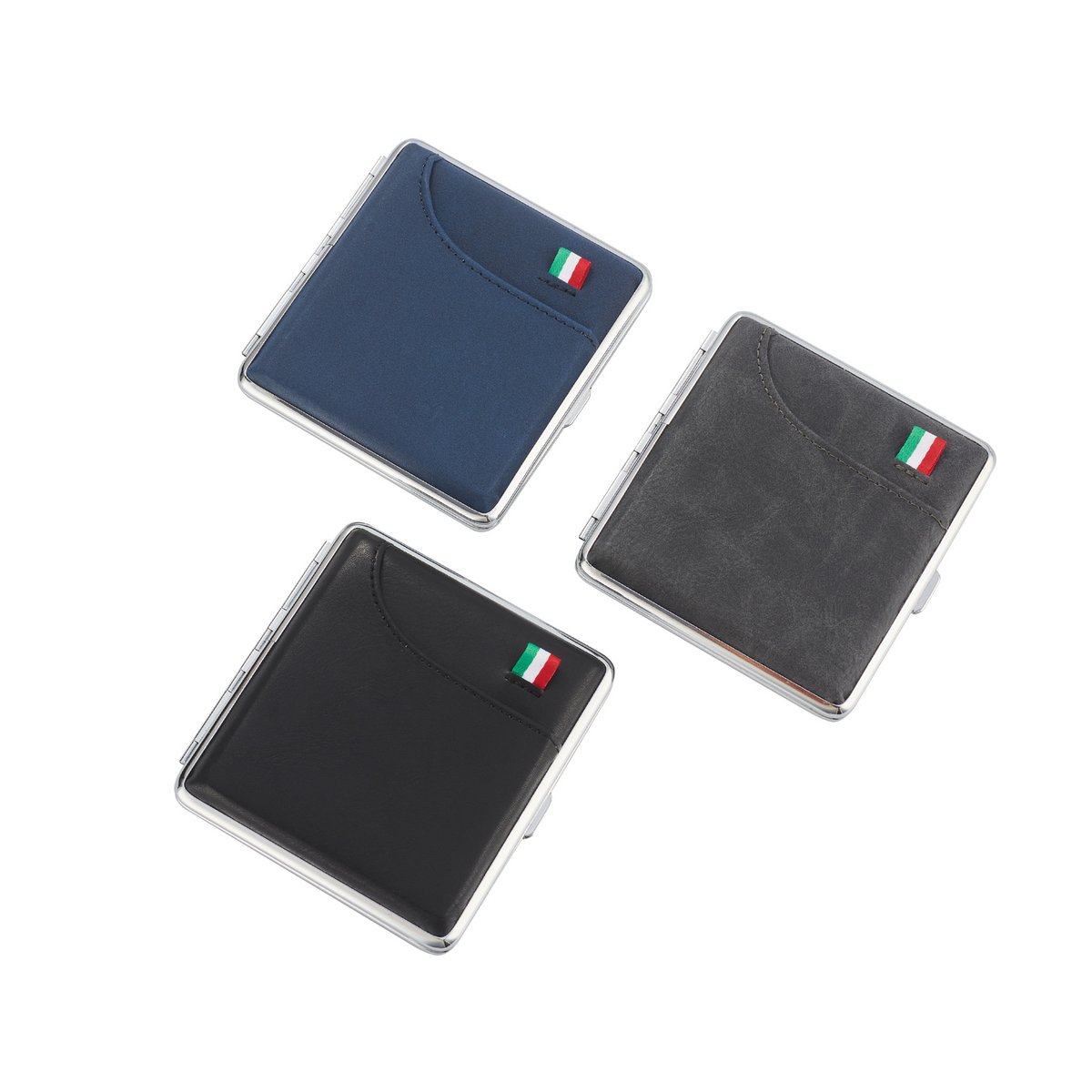 Sigarettenkokers met zak en Italiaanse vlag x12