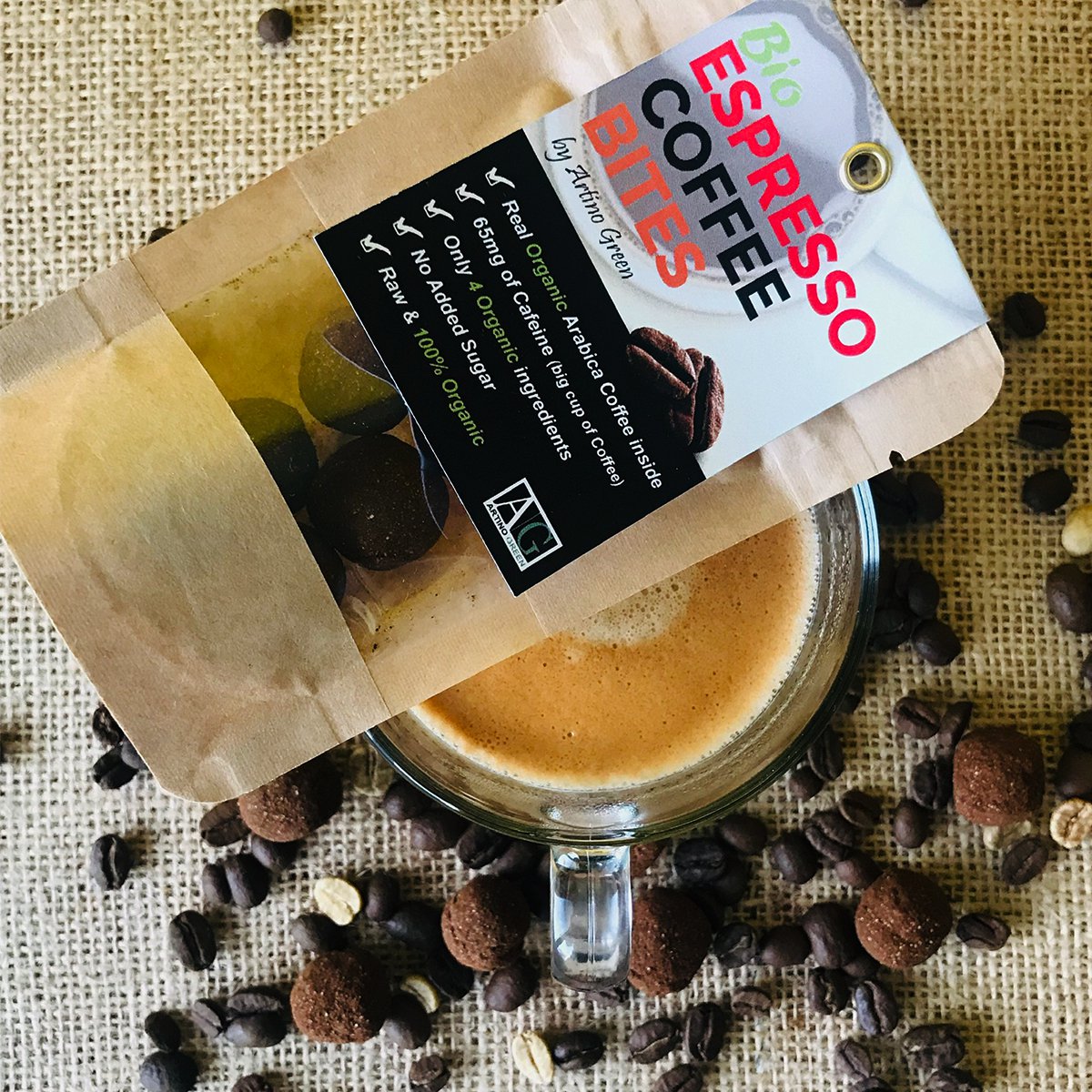 Bocconcini di caffè espresso bio personalizzati