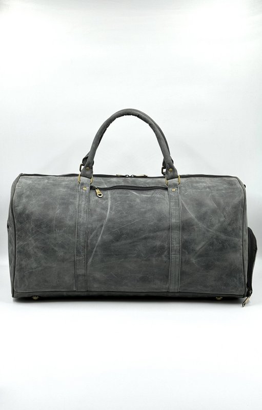 Håndlavet "Hunter" læder rejsetaske – Artisan 56 cm "Expedition" duffel med dedikeret skorum
