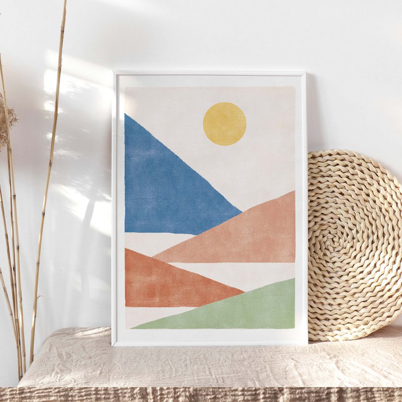 Art print "Mountains abstract pastel" | different sizes