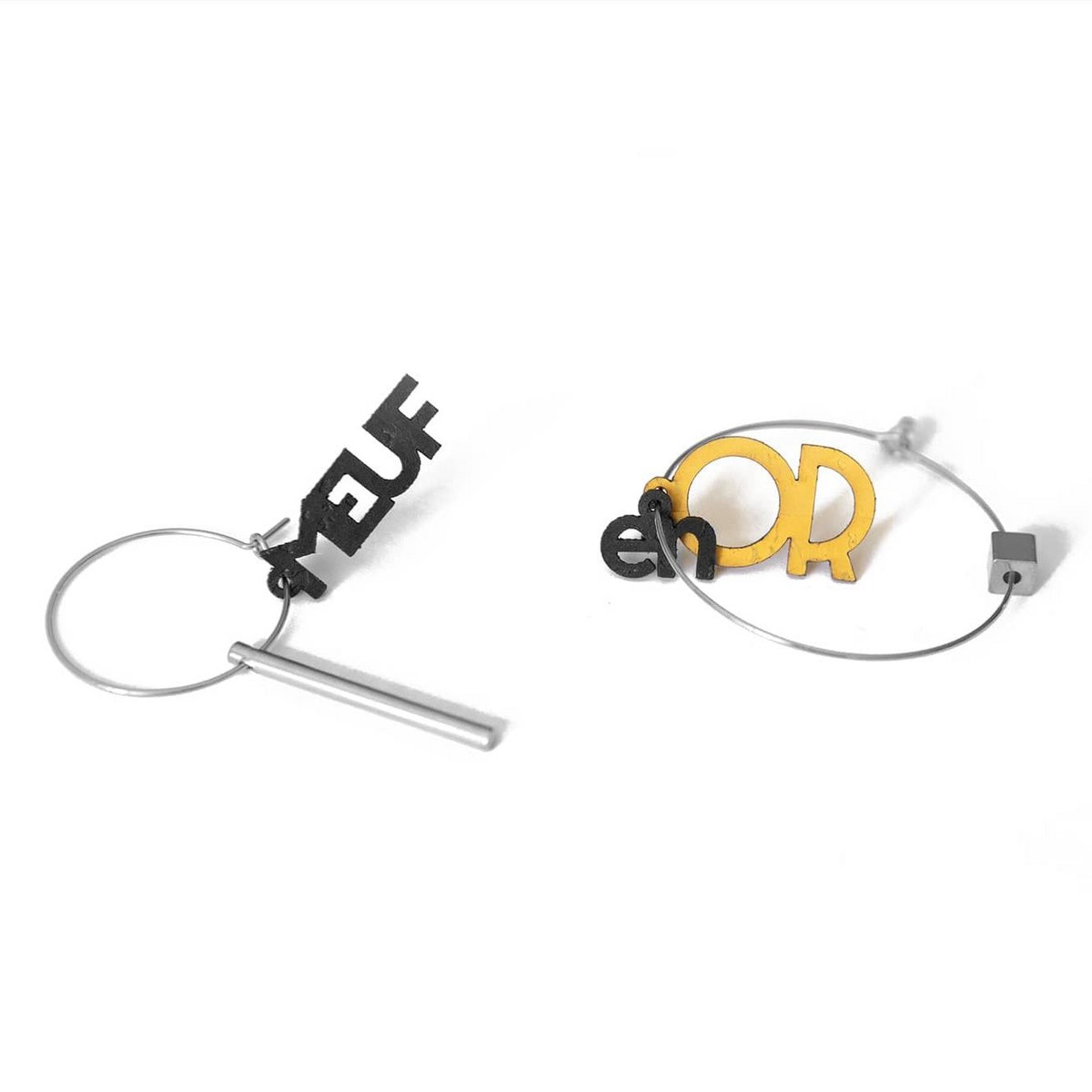 Argent Kit Glam' (Créoles+breloques en liège+charms)