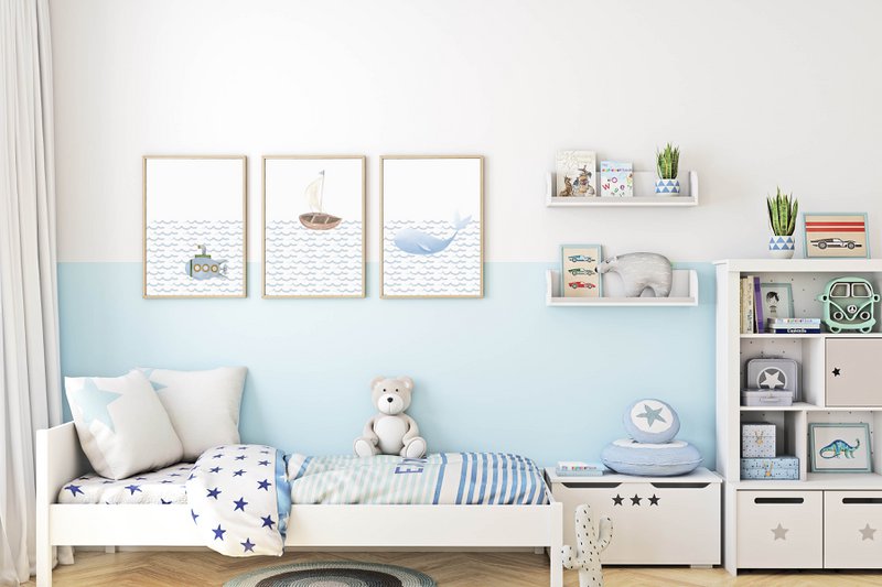 Affiche de baleine, impression de baleine, sous la mer, affiche de surf, décor de surf, affiche de surf, affiche d'océan, impression de pépinière nautique, impression de surf, affiche de plage, impression de vagues, art mural de pépinière, impression