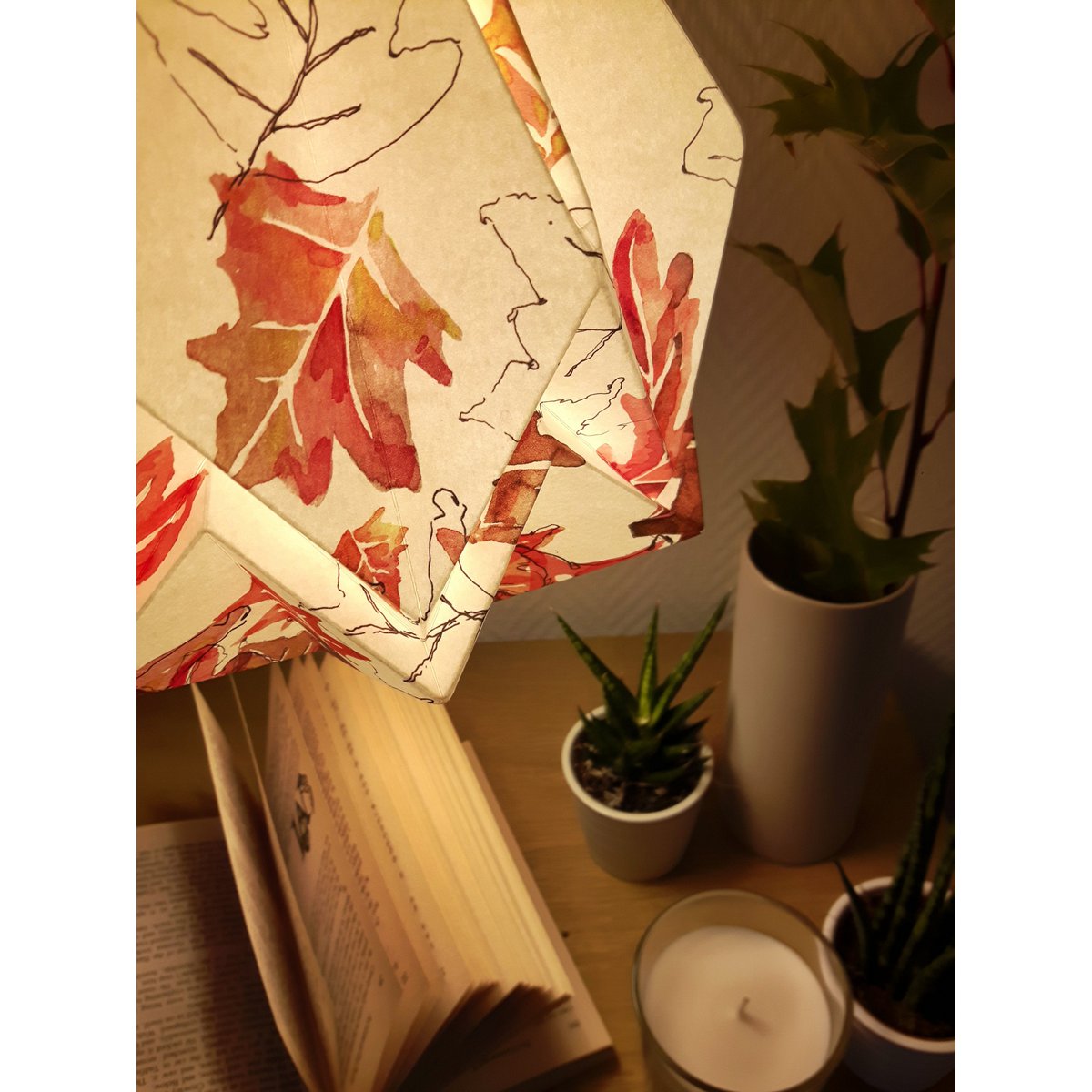 Lámpara colgante Paper Origami - Estampado Otoño - talla M