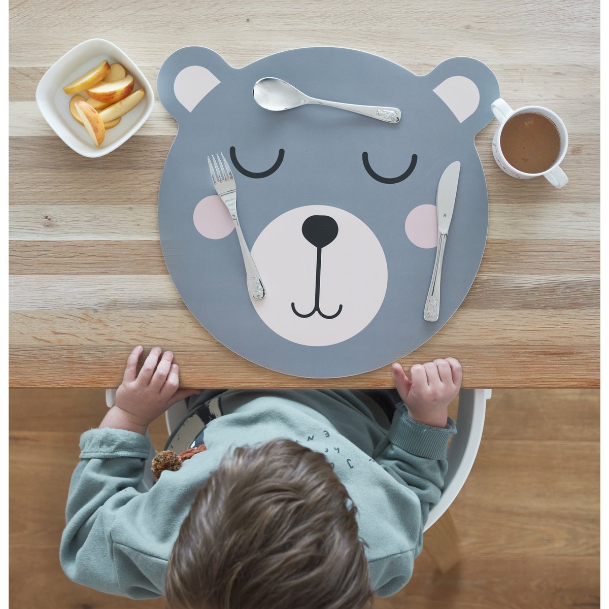 Placemat "Beer", kunststof, blauw
