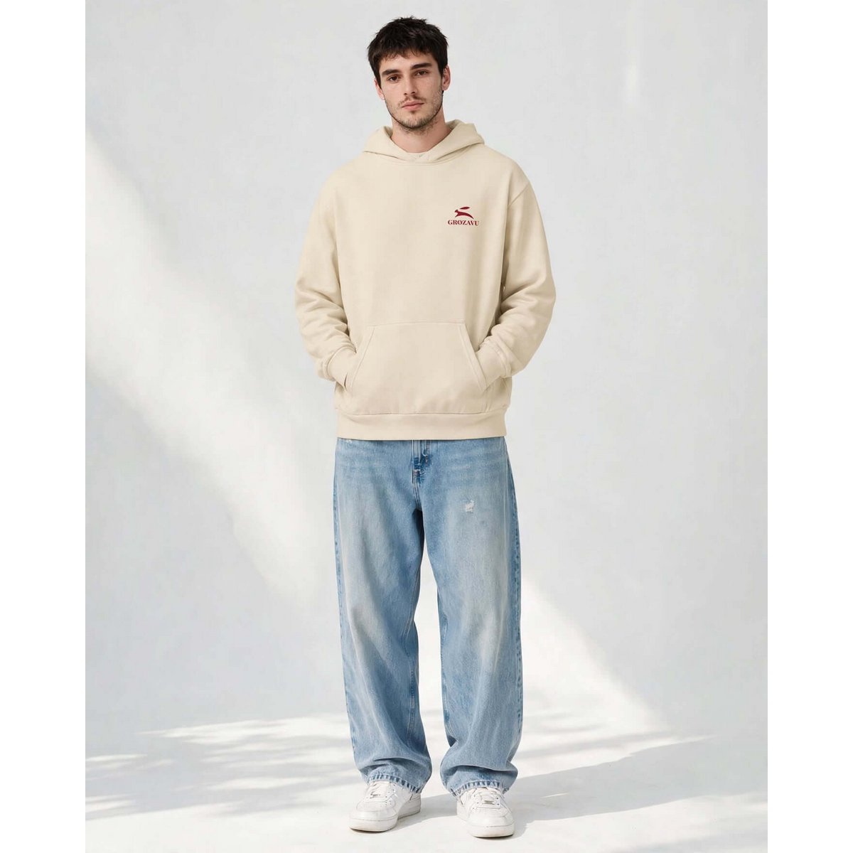Übergroßer Hoodie – Mill-Dyed, 340 g/m²