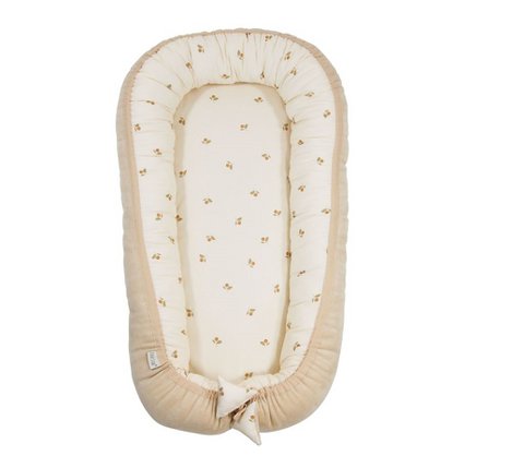 Babynest Babycocon Cranberry & Ivoor
