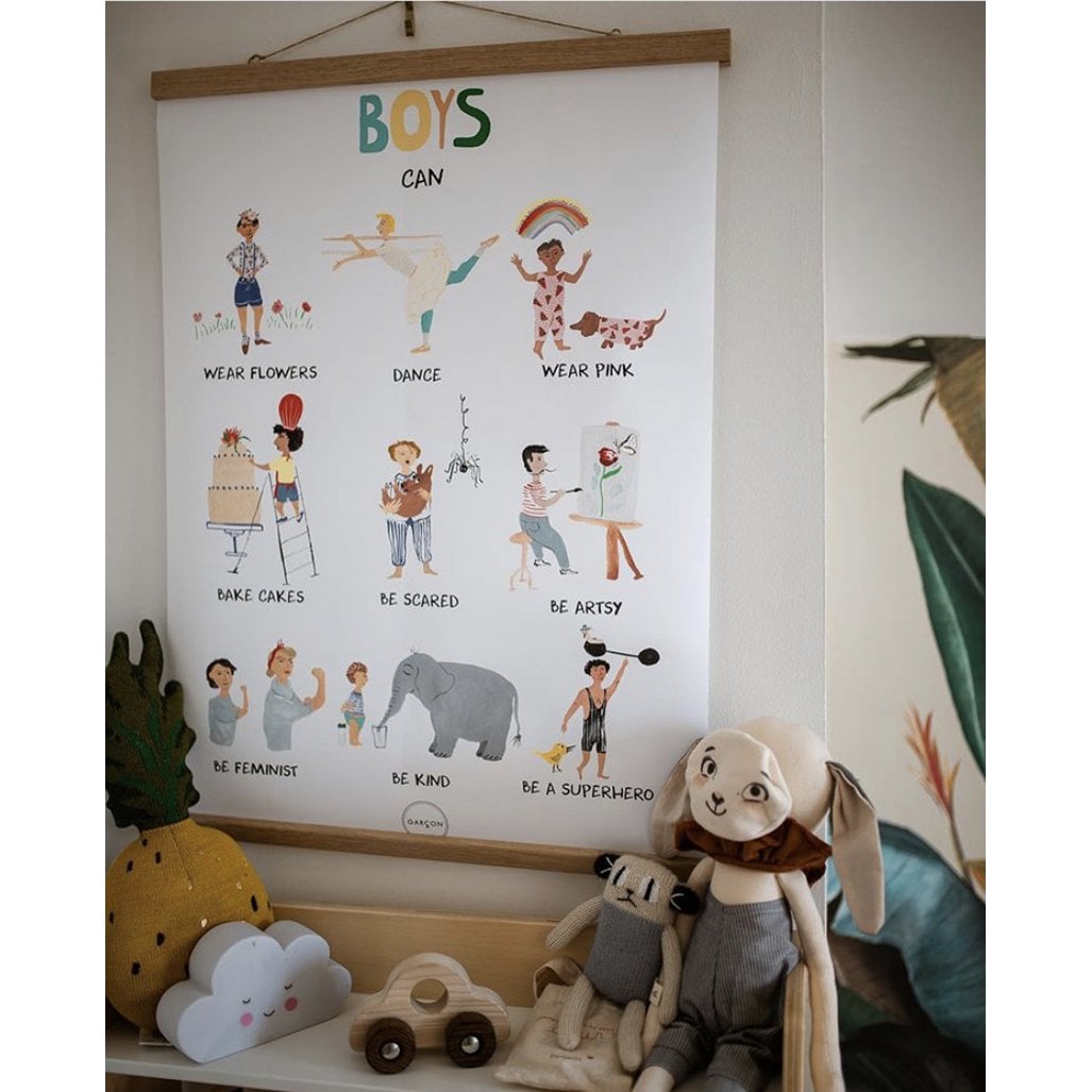 Poster "Jongens kunnen" A3