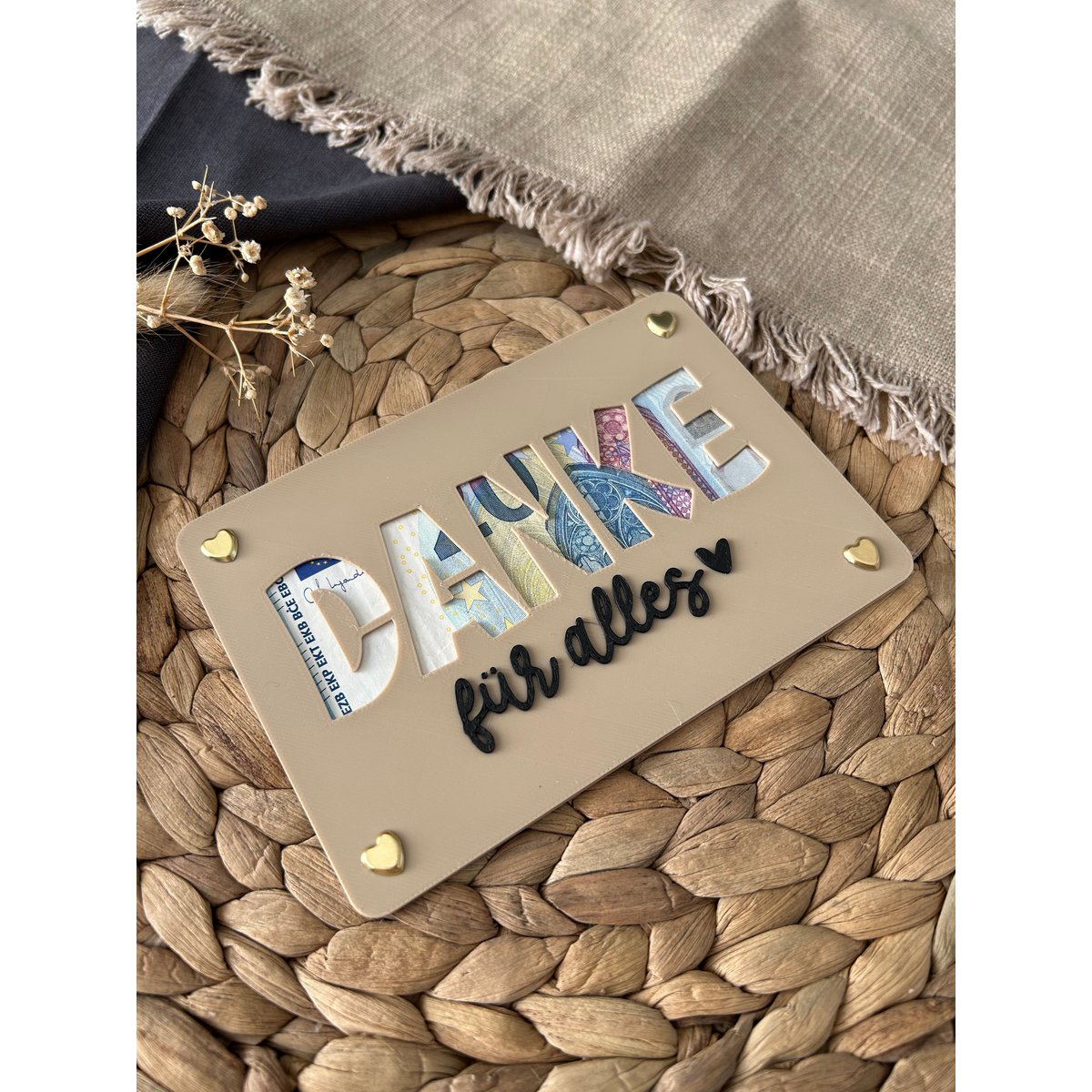 Money gift card - creative packaging for money gifts - financial injection, thank you & gift idea Thank you for everything