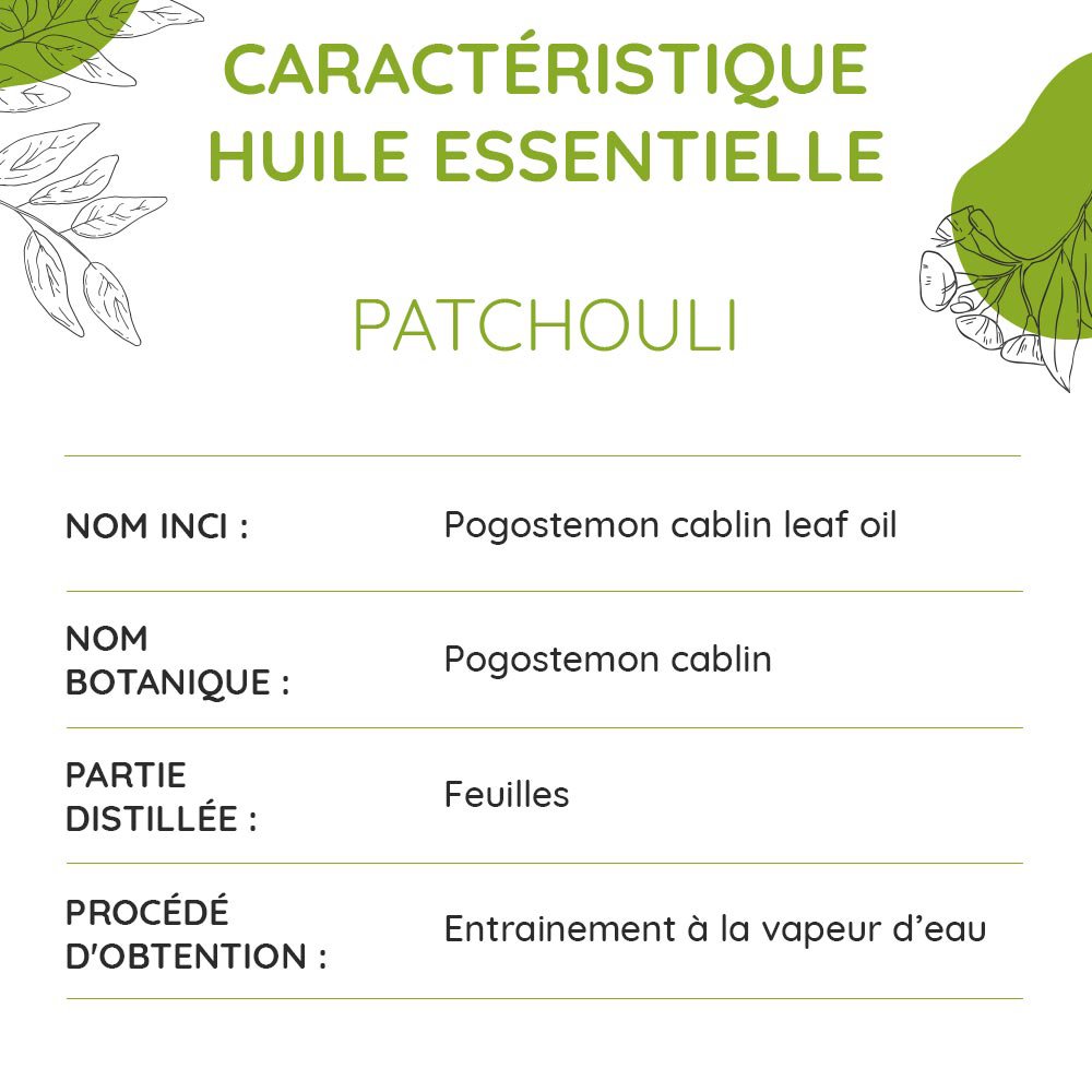 BIOLOGISCHE PATCHOULI ESSENTIËLE OLIE 10ML