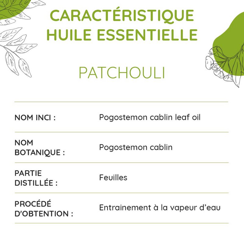 ØKOLOGISK PATCHOULI ÆTERISK OLIE 10ML