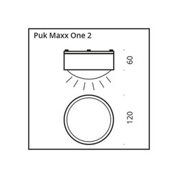 Lámpara de techo LED Puk Maxx One 2