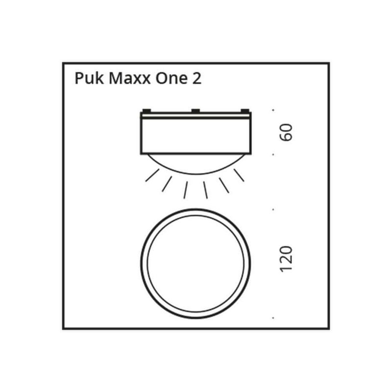 Lámpara de techo LED Puk Maxx One 2