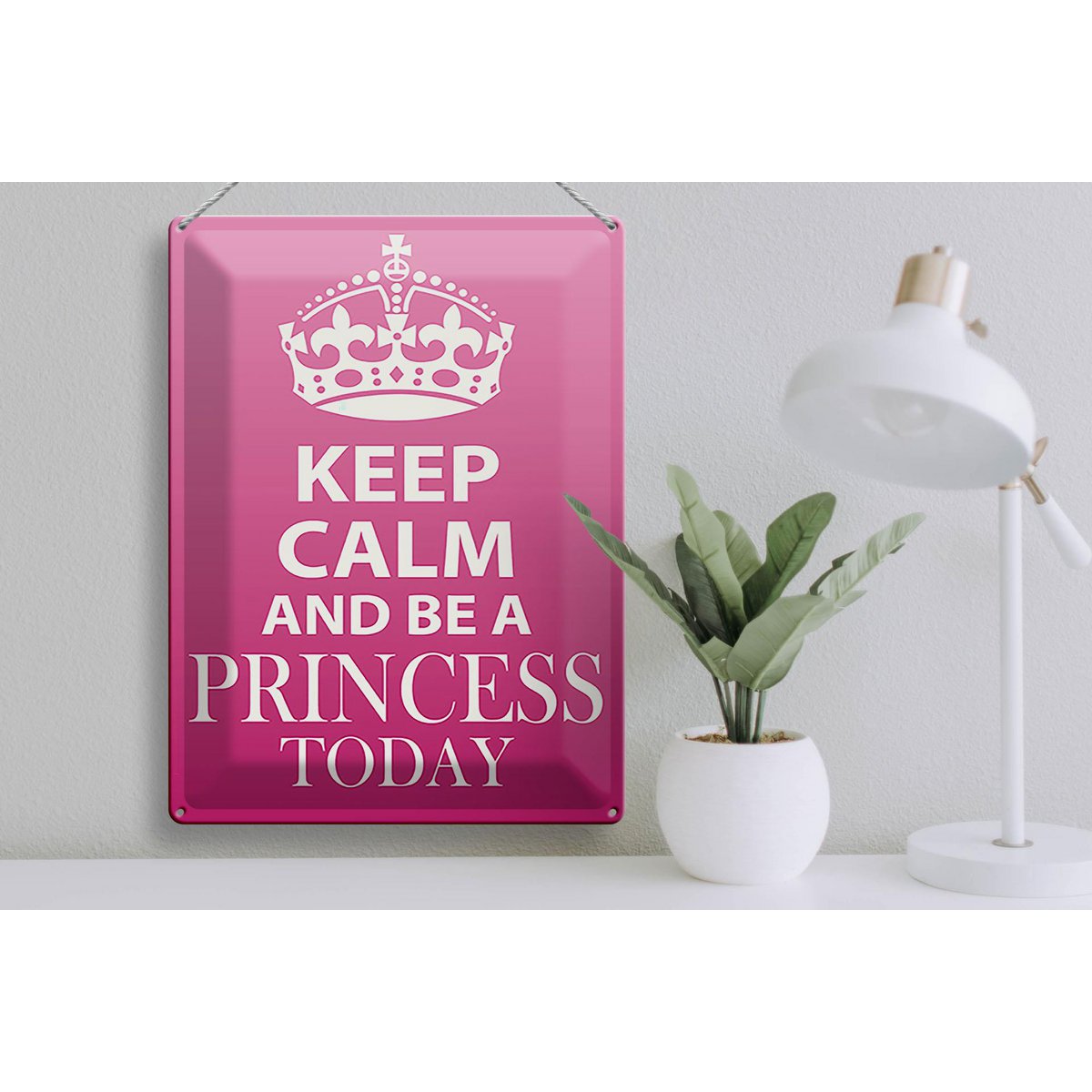 Blechschild Spruch 30x40cm Keep Calm and be a Princess