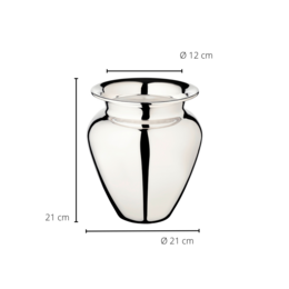 EDZARD Vase Antonia, silver-plated, height 21 cm, diameter 18 cm, opening diameter 12 cm