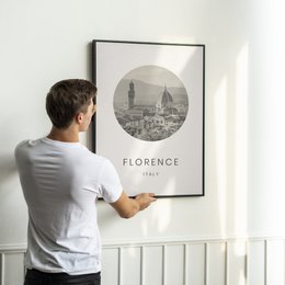 Firenze, Italien - Minimalistisk rejseturisme Vægkunstindretning