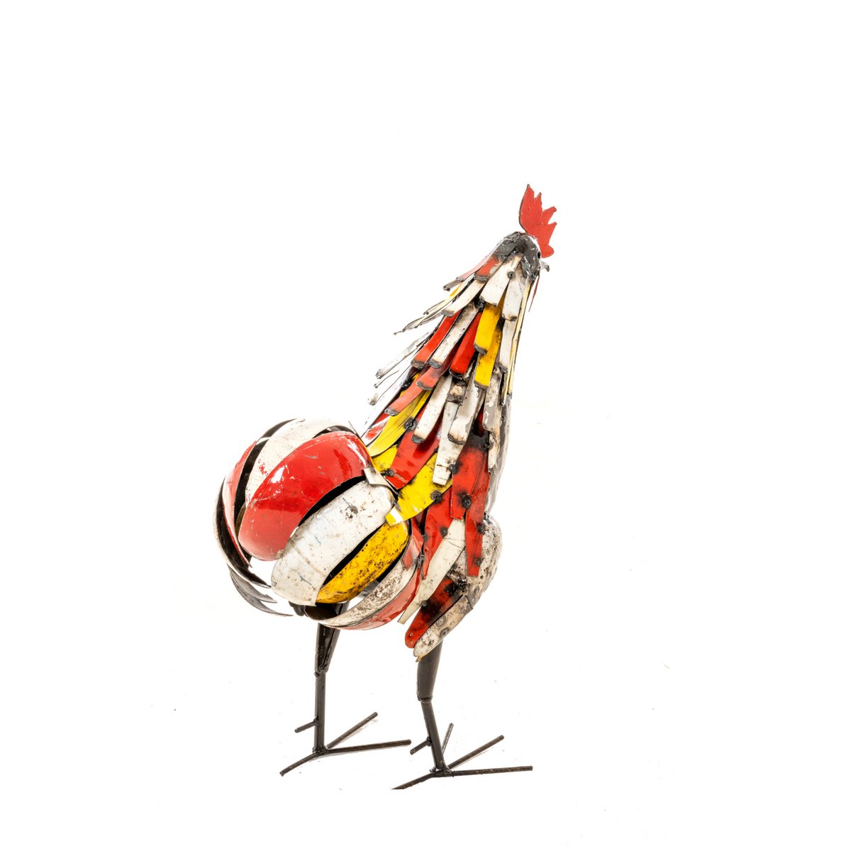 METAL EXTRA LARGE COLORFUL ROOSTER