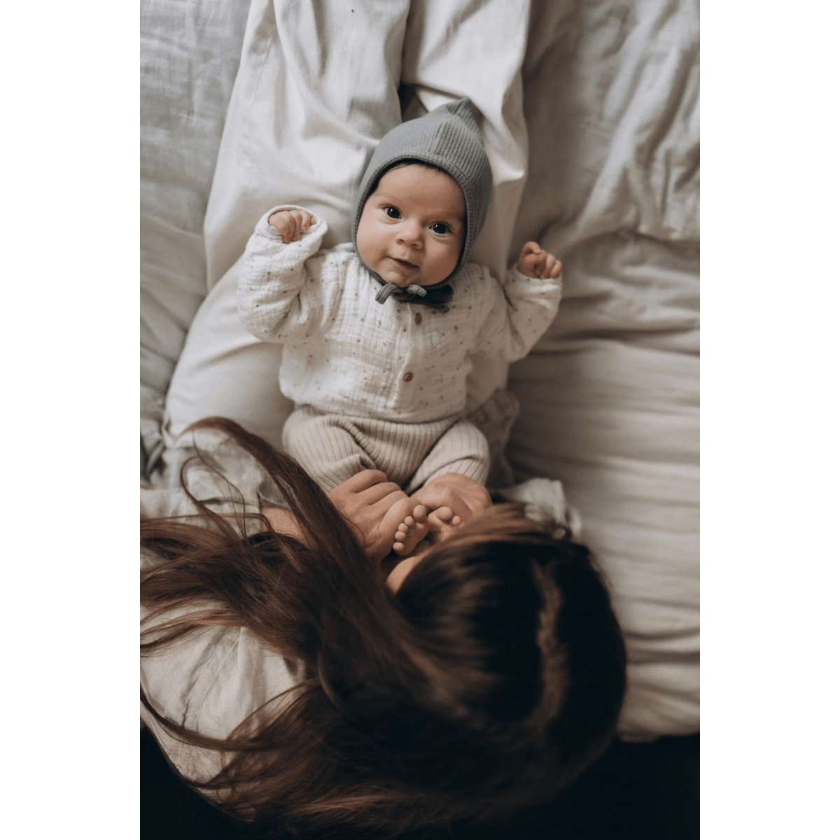 TISU baby pixie bonnet, Thyme
