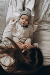 TISU baby pixie bonnet, Thyme