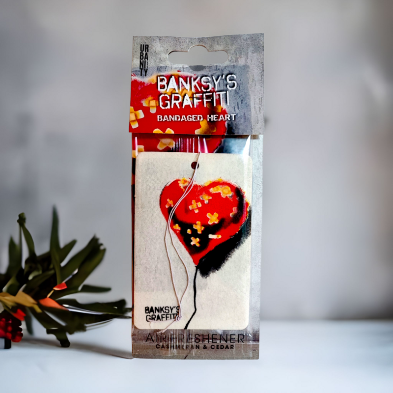 Banksy Car Air Freshener - "Bandaged Heart"