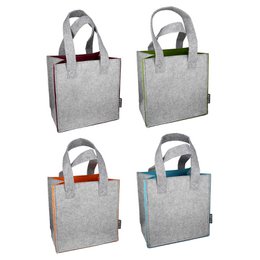 Geschenktasche quadratisch Colorful H.20 cm - 4fach sortiert