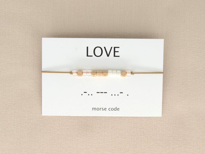 Morsecode armband love (zilver,rosé goud,goud)