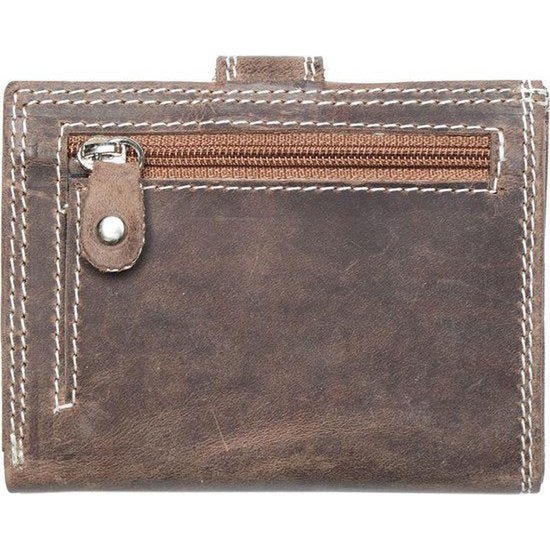 Chanthohoder impara il supporto per carta di credito RFID in pelle anti -skim con zip vintage