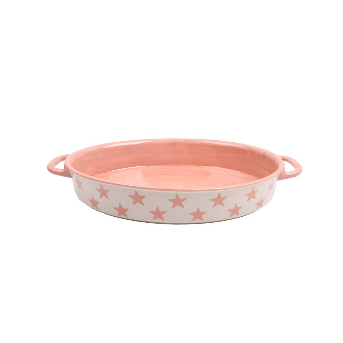 Estrellas de plato ovalado rosa 36 × 23,3 × 5,7 cm Isabelle Rose