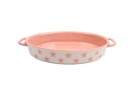 Estrellas de plato ovalado rosa 36 × 23,3 × 5,7 cm Isabelle Rose