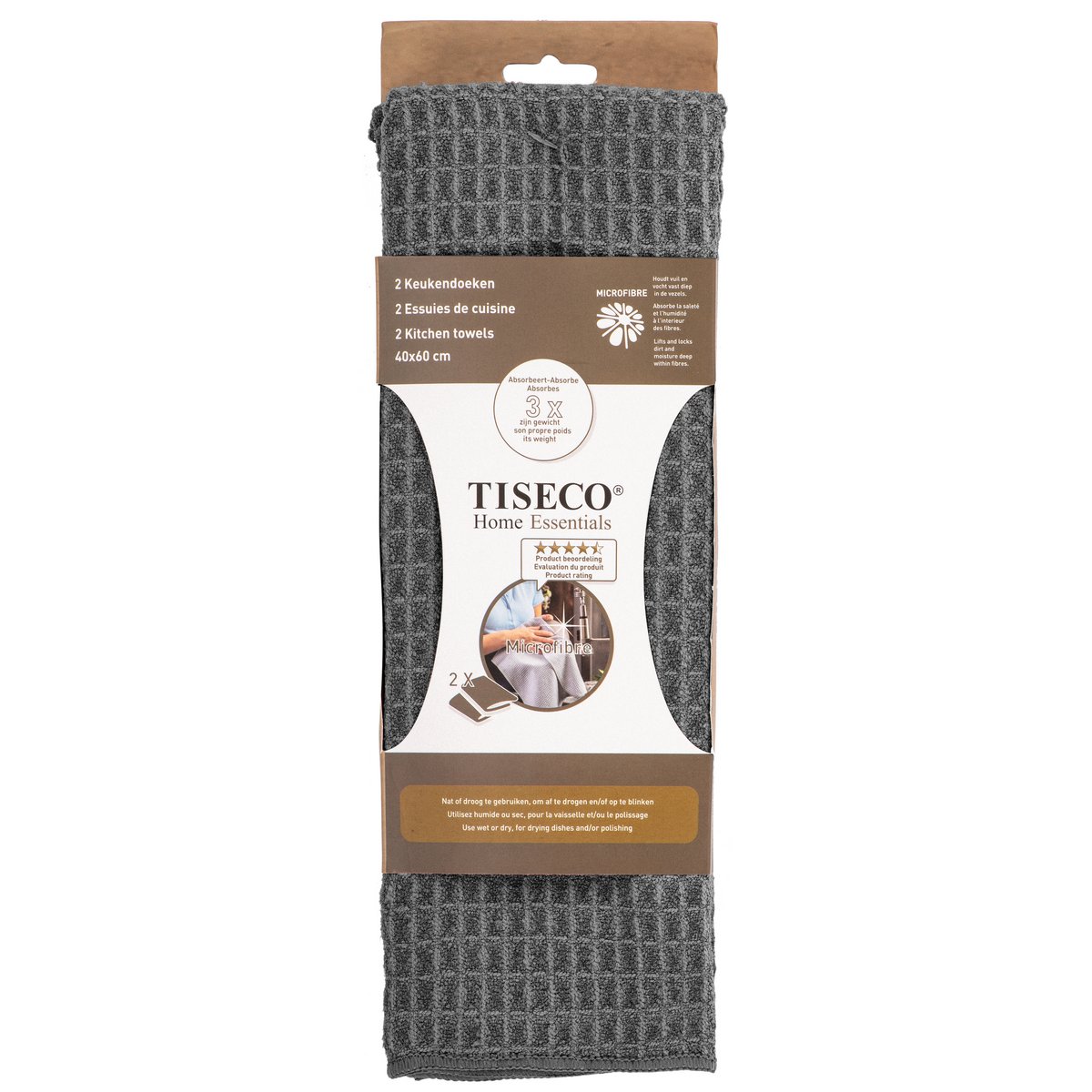 Torchon ESSENTIEL - SET/2 - microfibre - 40x60 cm