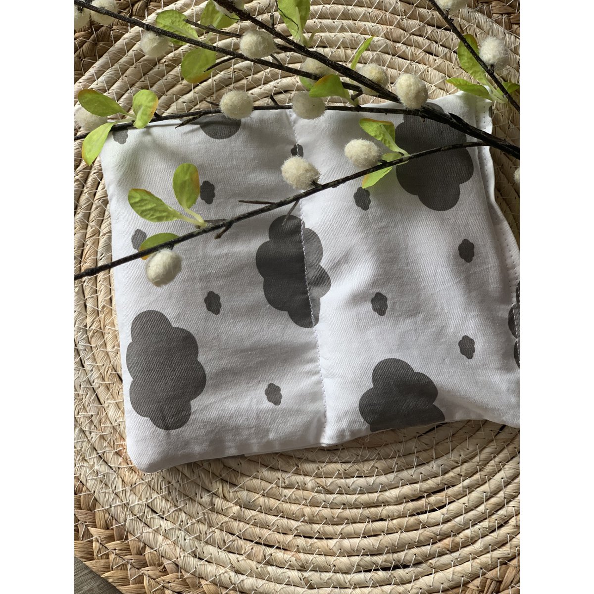 bolsa de granos de trigo baby "nubes"