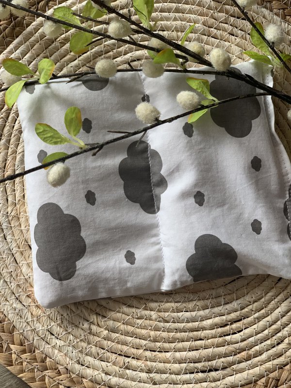 bolsa de granos de trigo baby "nubes"