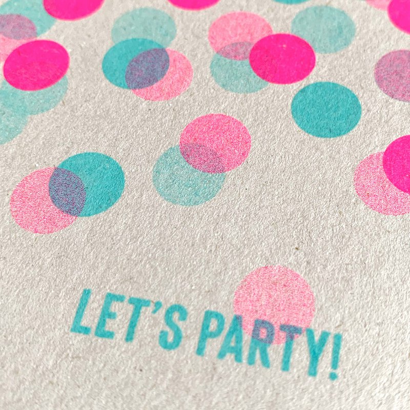Cartolina / Coriandoli / Facciamo festa! / Carta ecologica