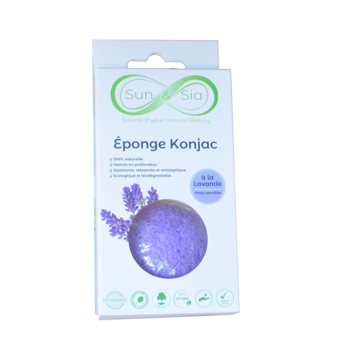 Natural Konjac Sponge for Lavender Face