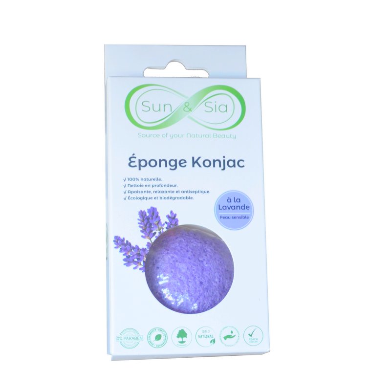 Natural Konjac Sponge for Lavender Face