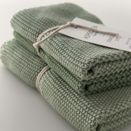 Knitted Kitchen Towel – Solid – Tender Green