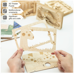 Bausatz 3D Theater T- Rex Tyrannosaurus- Holz