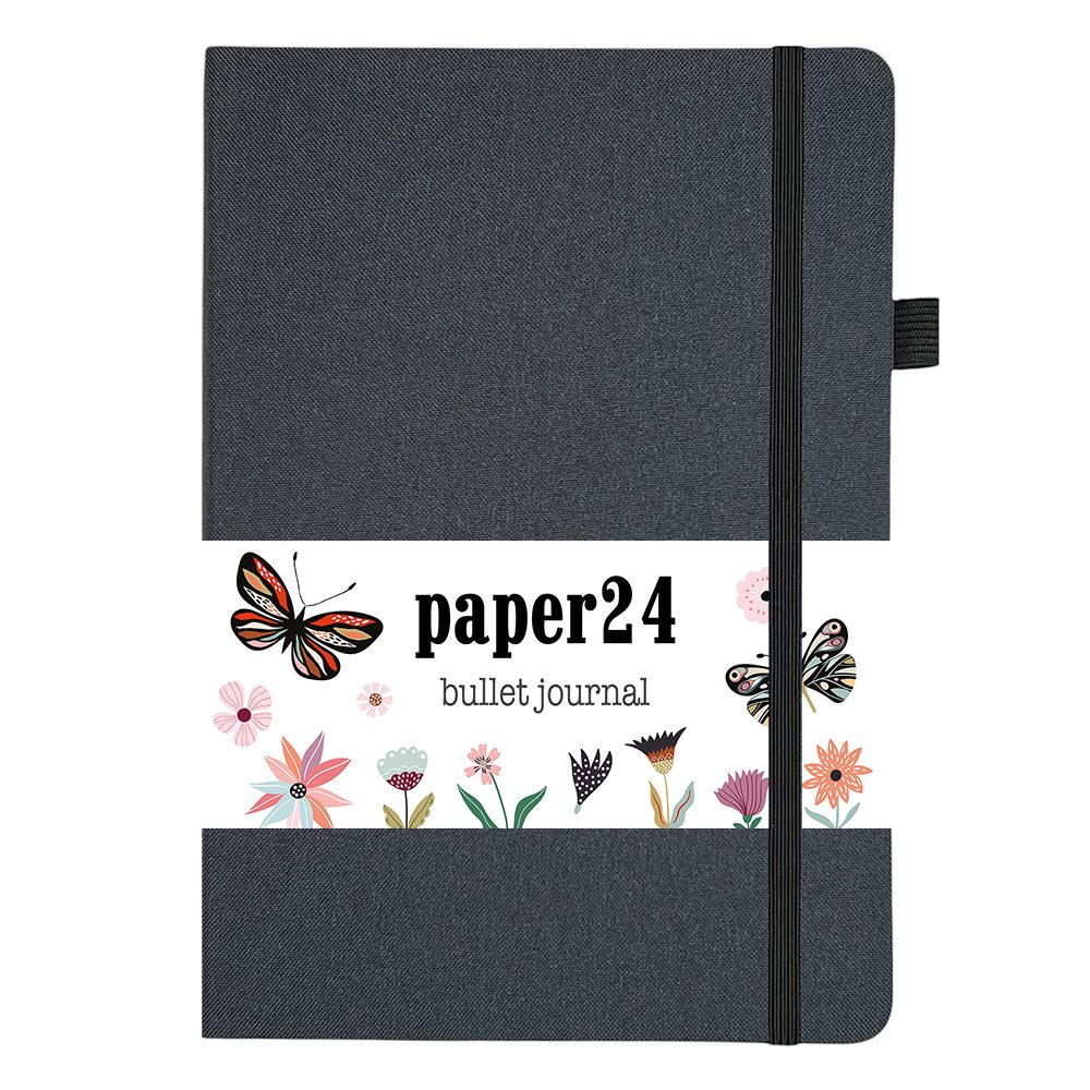 Paper24 Bullet Journal Gris Pur A5 Grille à Points