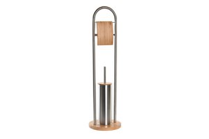 PORTARROLLOS BAMBU INOX 22X22X80 ESCOBILLERO PB202673