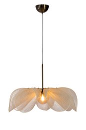 STYRKA Pendelleuchte 1L 75cm Beige/Antikmessing/Bernstein