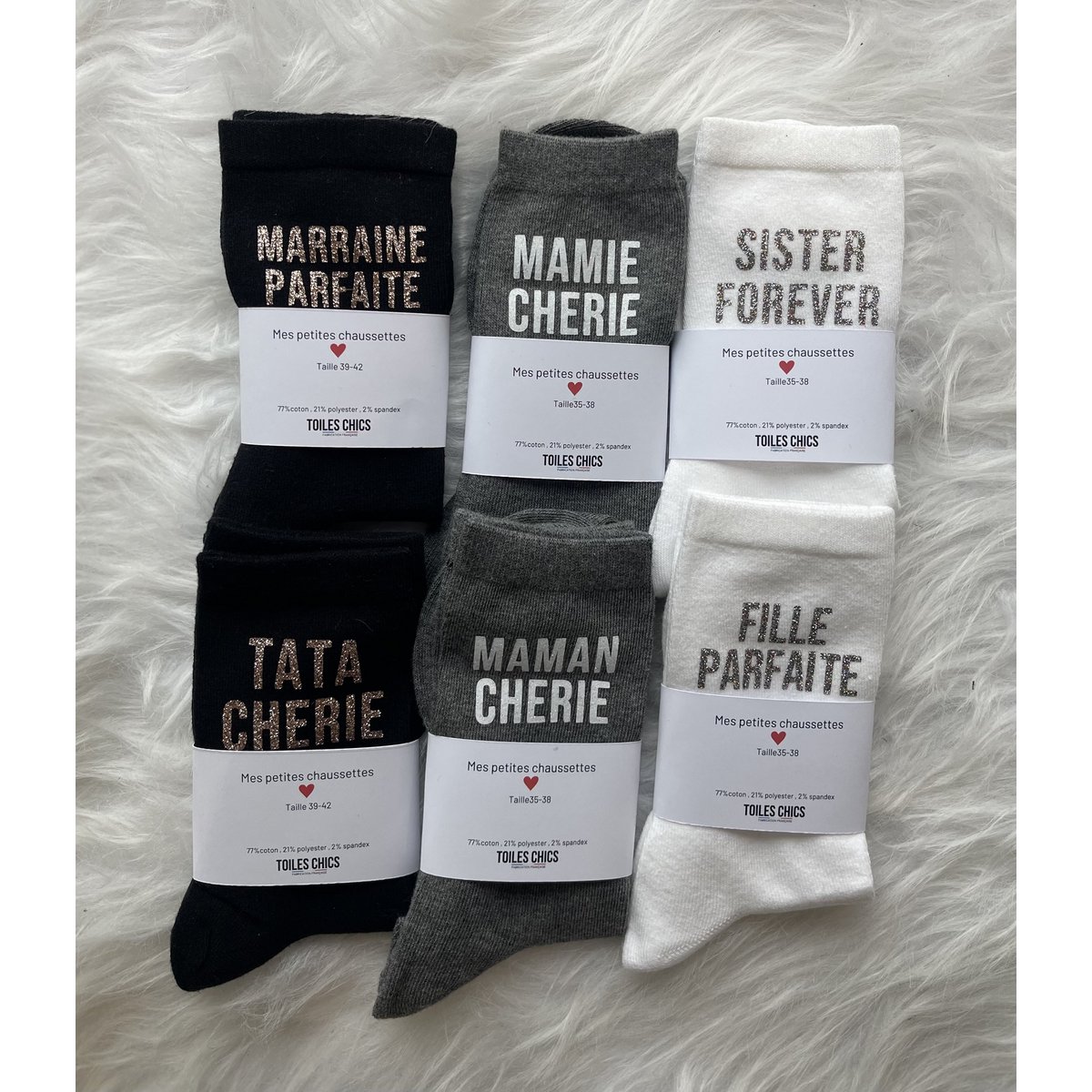 Set of "family" socks