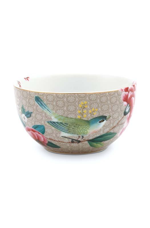 Bowl Blushing Birds Khaki 12cm