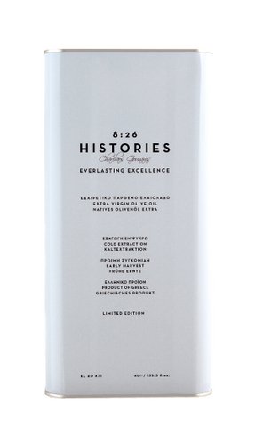 8:26 Histories Extra Vierge Olijfolie 4L Navulblik Premium Family Edition