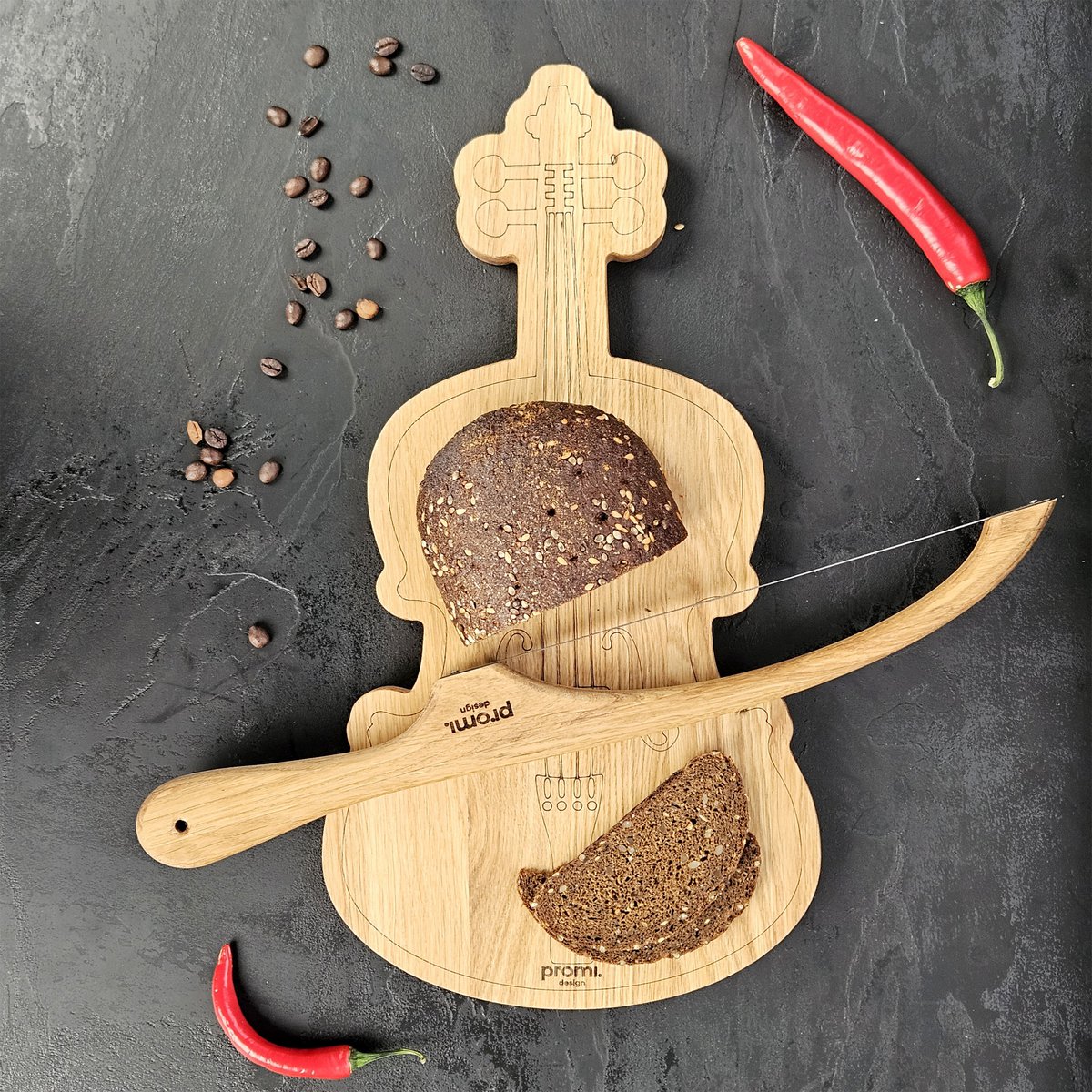 Couteau à pain en chêne pour un usage quotidien en cuisine, couteau dentelé en bois pour pain au levain, cadeau de pâtisserie, cadeaux de cuisine pour les cuisiniers