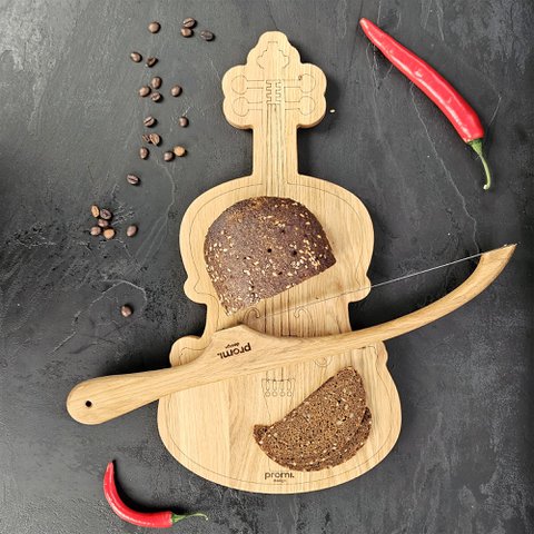 Oak Bread Knife for Everyday Kitchen Use, Wooden Serrated Knife for Sourdough Bread, Baking Gift, Kitchen Gifts for Cooks