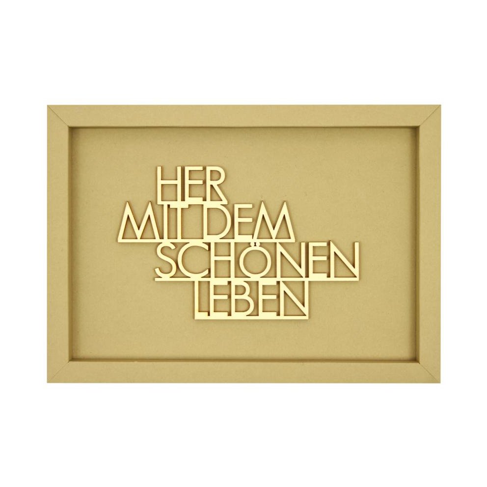BRING ON THE BEAUTIFUL LIFE - frame card wood lettering