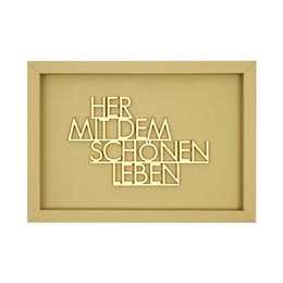 BRING ON THE BEAUTIFUL LIFE - letras de madera de tarjeta de marco